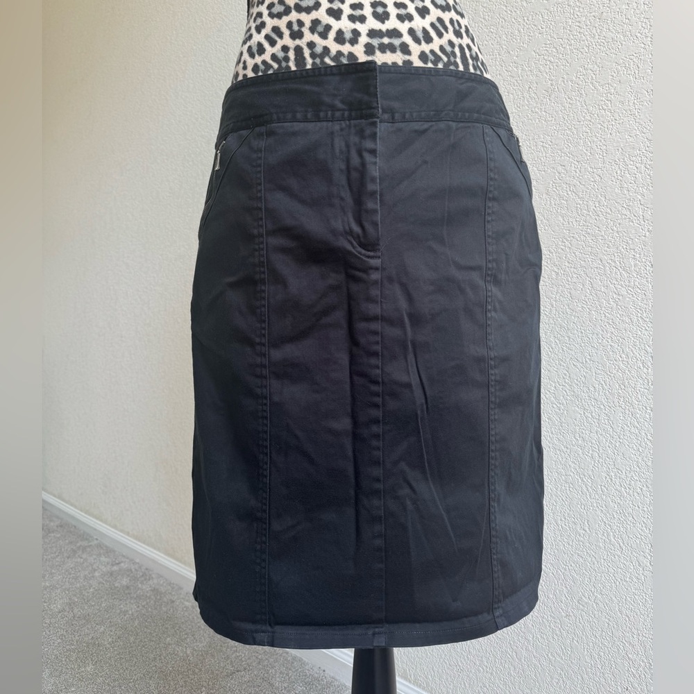 Black New York & Company Midi Skirt